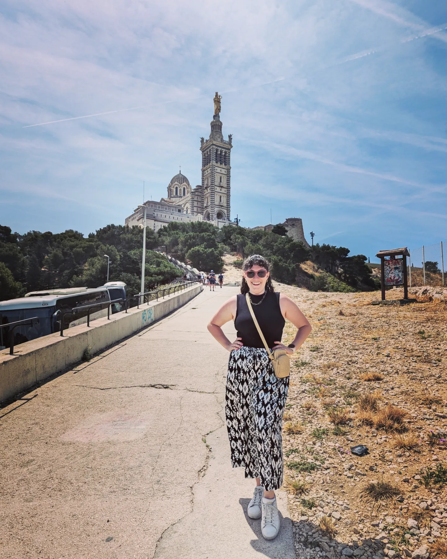 Becca in front of the basilica in Marseille